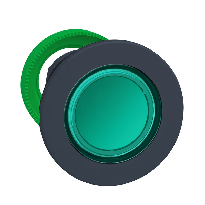 FLUSH MOUNTED GREEN FLUSH ILLUM PB LED