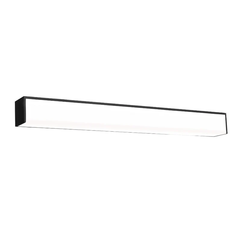 Réglette spécial Salle de Bains IP44 (60cm 18W 1250lm 4000K) - Noire - Voltman