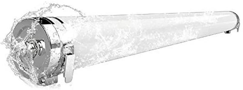 Réglette LED étanche claire 60cm 2700lm 4000K - Blanc - Voltman