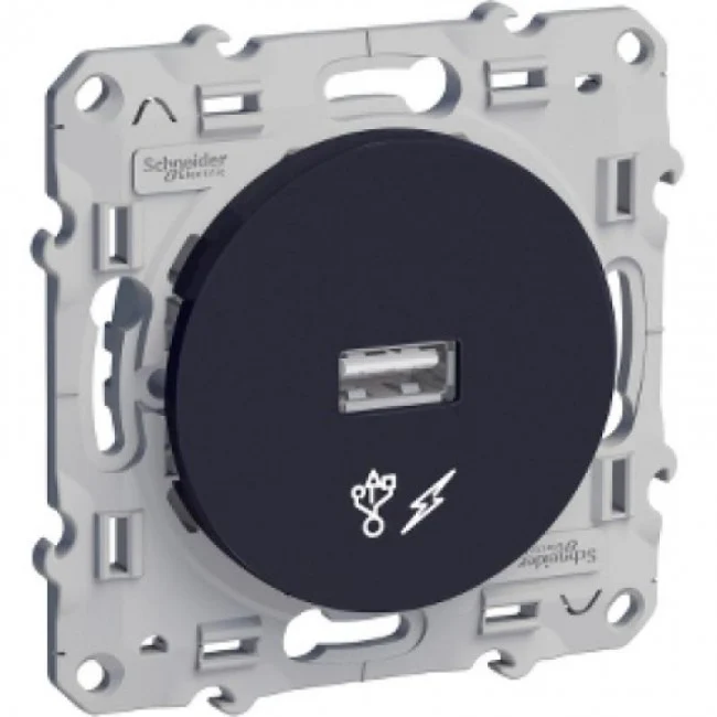Prise USB 5V anthracite Odace - Schneider