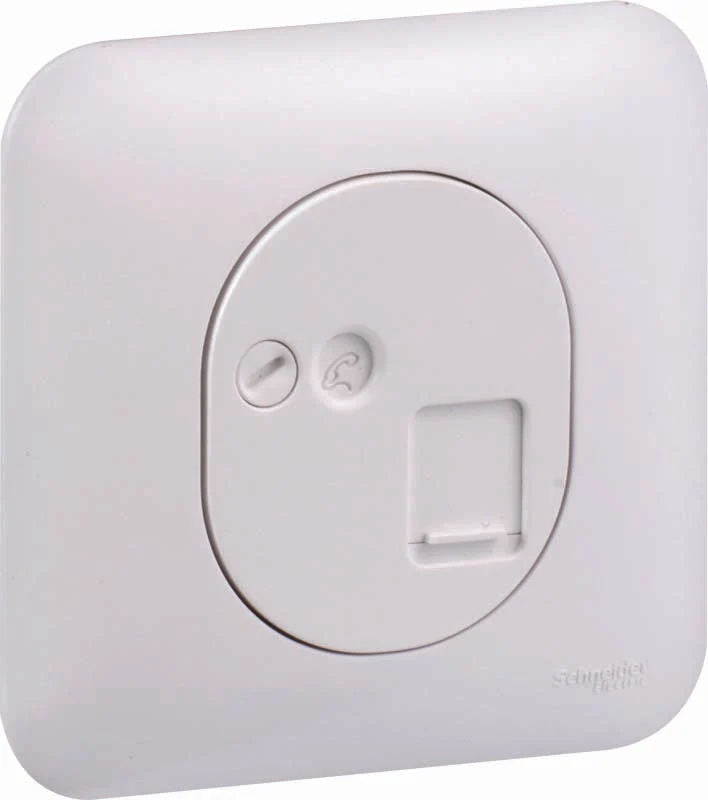 Prise RJ45 cat 5e UTP - blanc - Ovalis - Schneider