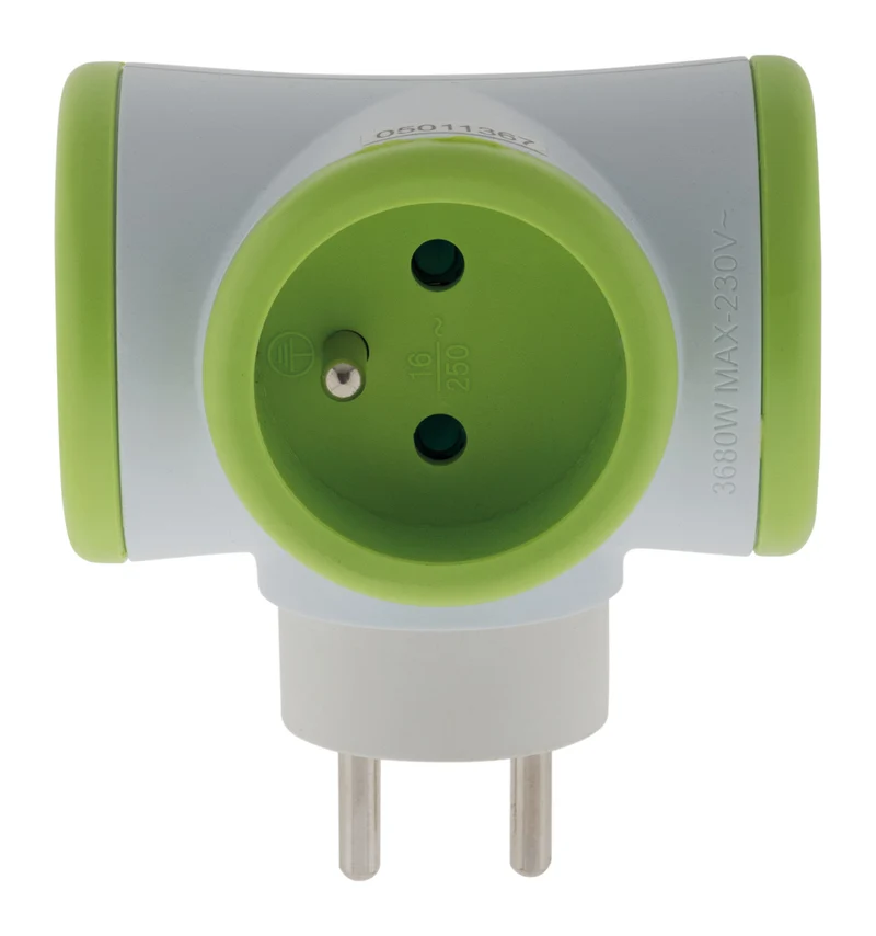 Triplite 3x16A rotative - Vert - Watt and Co