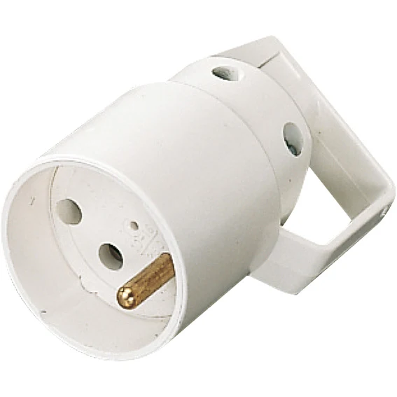Fiche femelle 2P+T 16A IP40 anneau + eclipse - Blanc - Lébénoïd
