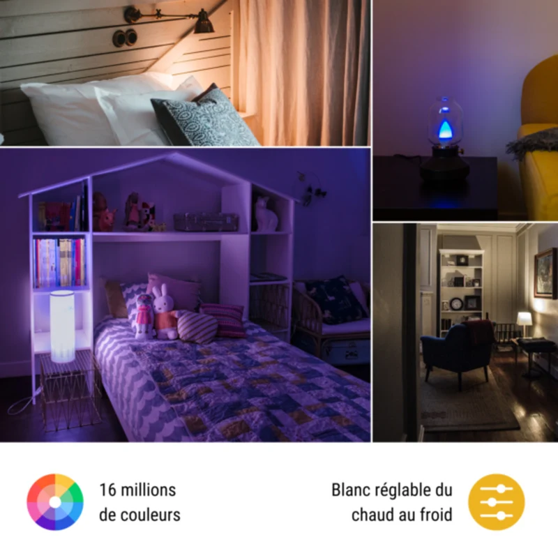 Ampoule LED E14 connectée Wi-Fi + Bluetooth Antalya - Konyks