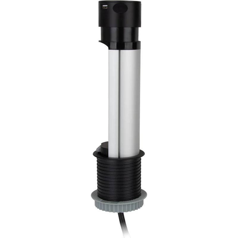 Multiprise escamotable 3x16A + 2 USB - Noir - Otio