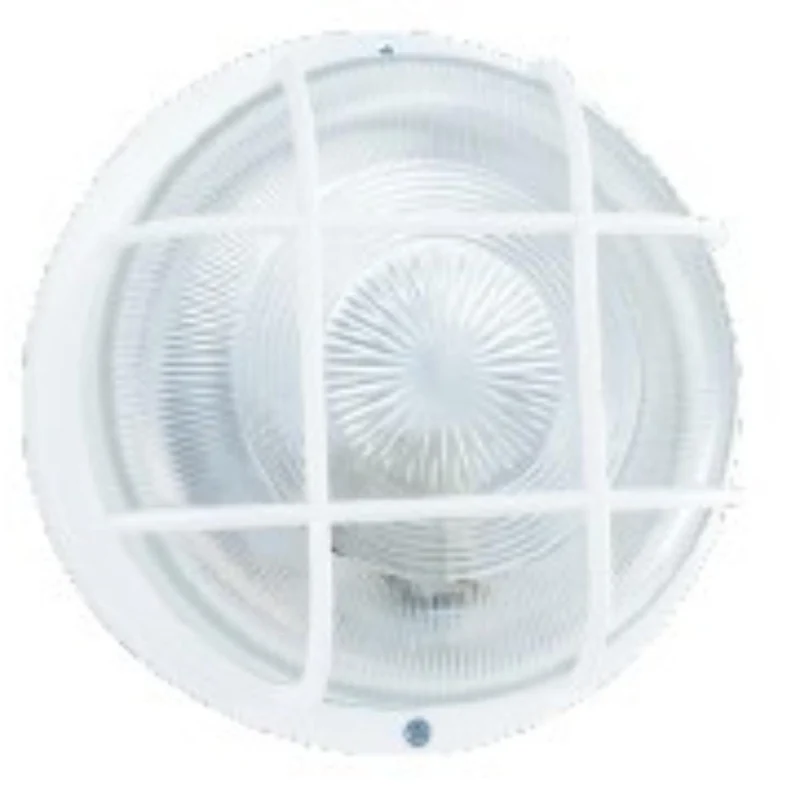 Hublot rond en verre Ø20cm + grille E27 IP44 - Zenitech