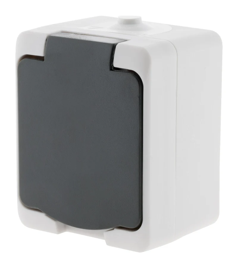 Prise 2P+T IP54 - gris - Zenitech