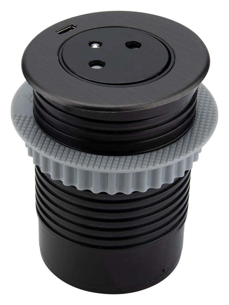 Prise encastrée EasyEject 16A (2P+T) + port USB - Otio