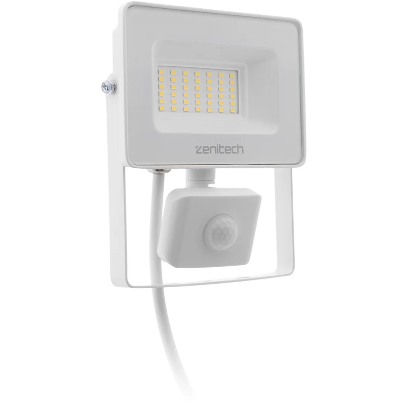 Projecteur LED de chantier - Technologie Sensor - 30W 3000lm IP44 6500K - Blanc - Zenitech