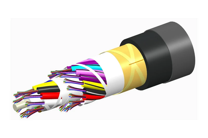 Indoor and Outdoor Fiber Cable OS2 48 Fibers Black 760086470