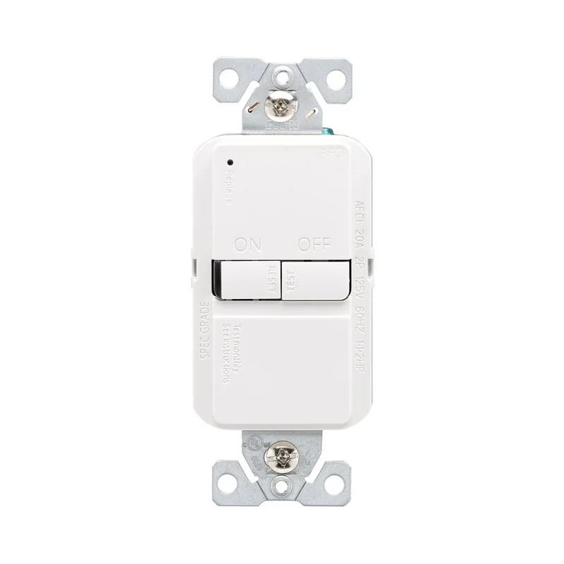Self-test AFCI receptacle Deadfront, 20A White