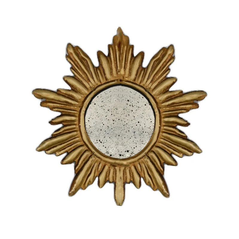Petit miroir doré soleil - Boncoeurs