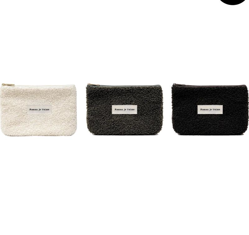Pochette ou trousse avec message MAMAN je t'aime - Plusieurs coloris