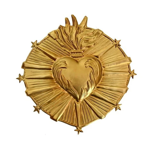 Ex-Voto cœur Celeste or, taille M - Boncoeurs