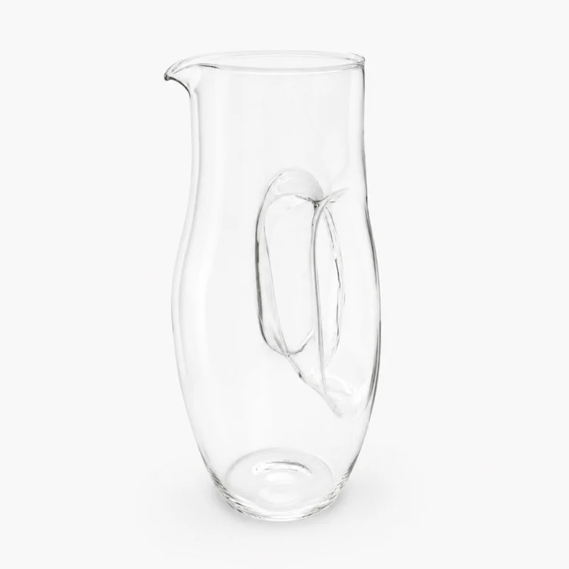 Carafe en verre transparent