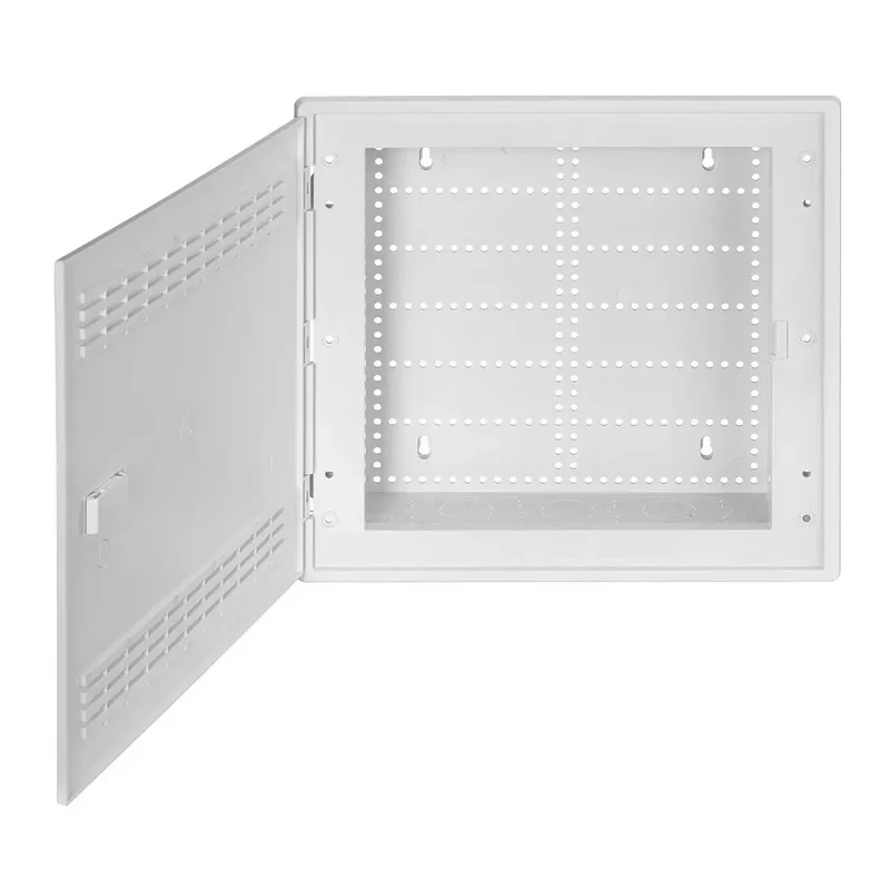 NETSELECT.CAB.BOX W/DOOR.PLASTIC.14IN H.WH