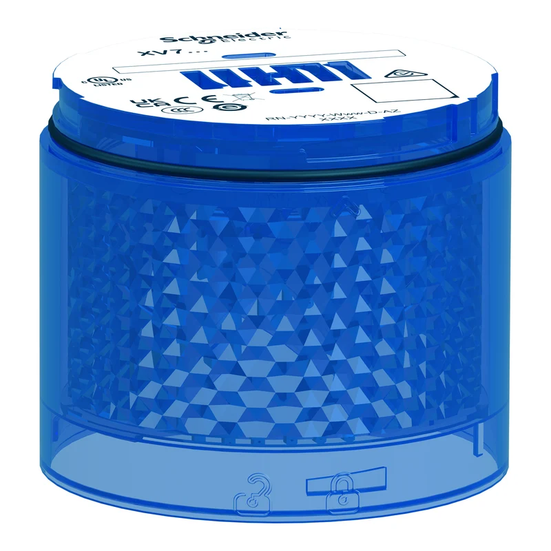 Light Module, Harmony XVB7 Modular Tower Light, blue, Ø70mm, flashing, coloured lens