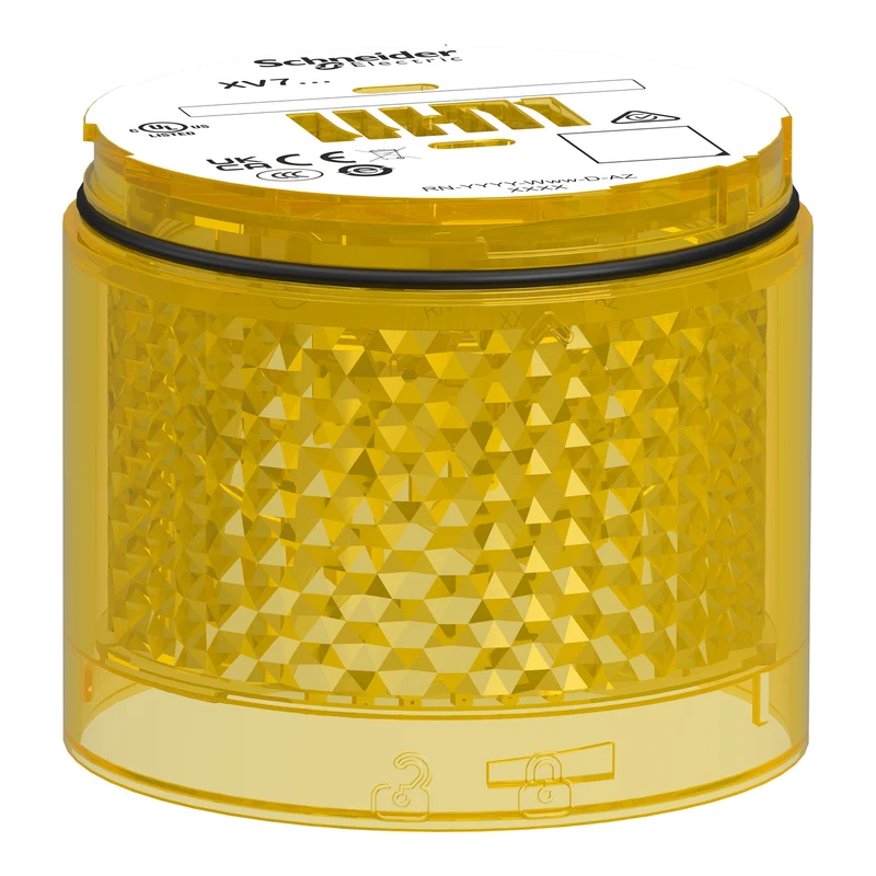 Light Module, Harmony XVB7 Modular Tower Light, yellow, Ø70mm, flashing, coloured lens