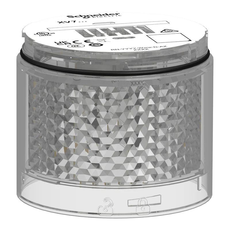 Light Module, Harmony XVB7 Modular Tower Light, multi-pattern and multi-colour, Ø70mm, clear lens