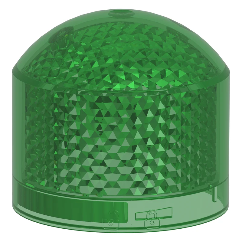 Beacon lens light module, Harmony XVB7 Modular Tower Light, green, Ø70mm, flashing, coloured lens