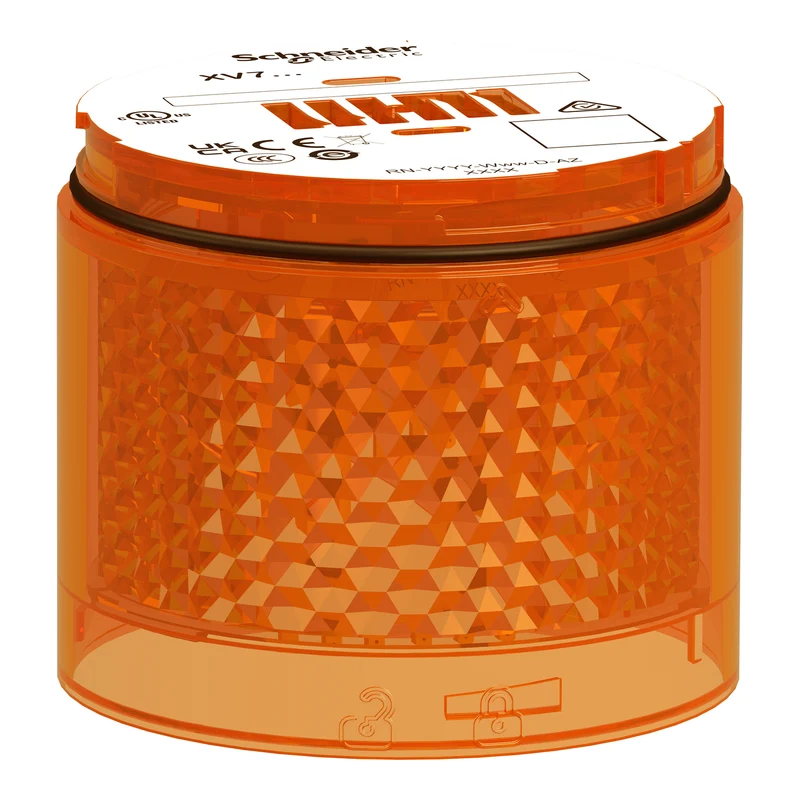 Light Module, Harmony XVB7 Modular Tower Light, orange, Ø70mm, blinking, coloured lens