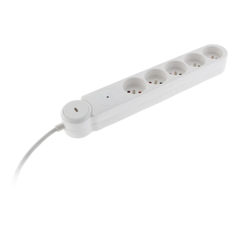 Multiprise parafoudre Schuko 16A + interrupteur - Zenitech