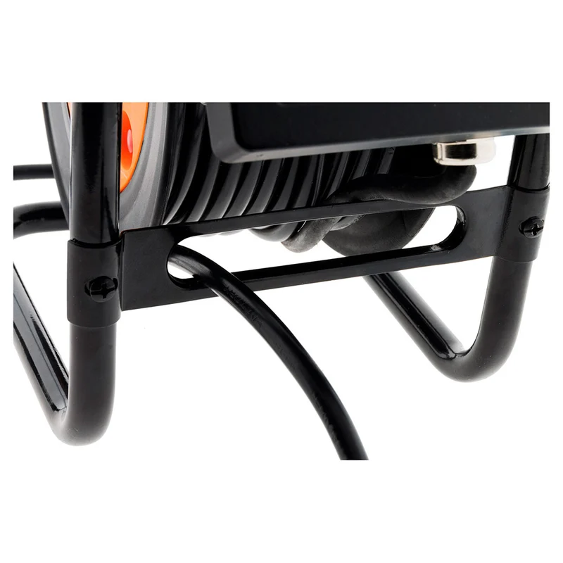 Enrouleur électrique 4 x 2P+T + projecteur LED 15m - Orange - Zenitech
