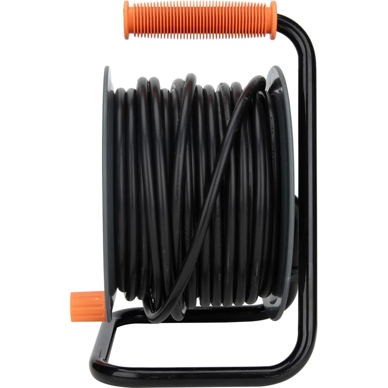 Enrouleur 4 prises 16A câble 3G1,5mm² 20m + coupe-circuit - Noir - Zenitech