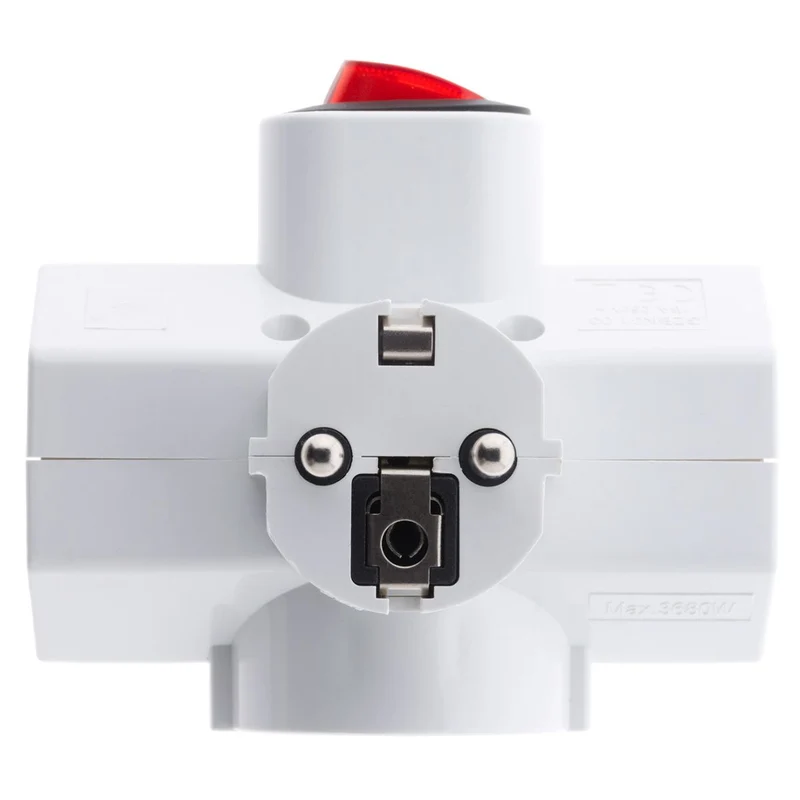Triplite Schuko 16A + interrupteur - Blanc - Zenitech