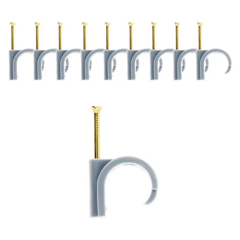 Lot de 10 attaches plastiques Ø20/25mm - Gris - Zenitech