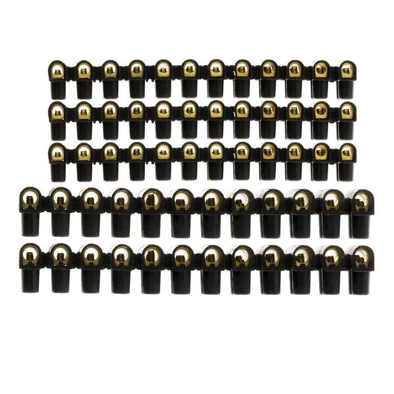 Lot 5 barrettes 3x6mm² + 2x10mm² - Noir - Zenitech