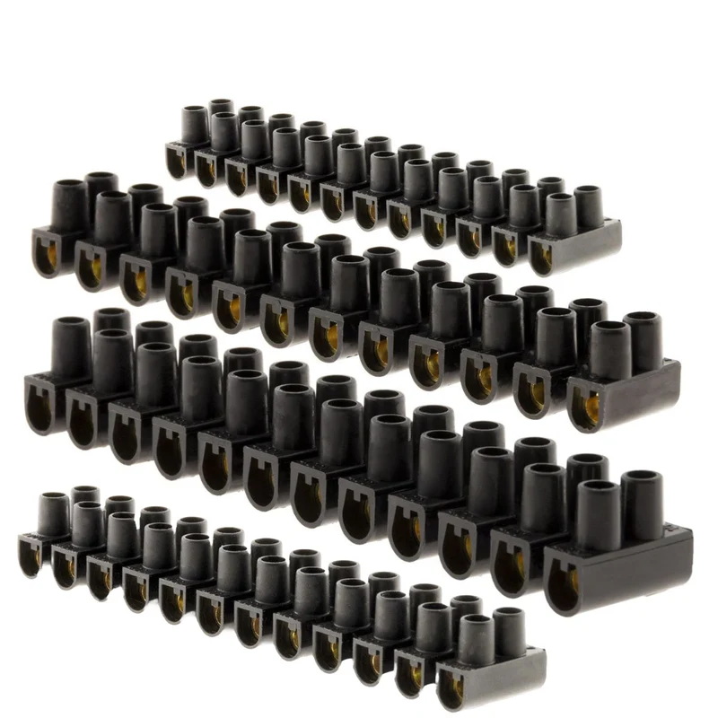 Lot 4 barrettes 1x4mm² + 1x6mm² + 2x10mm² Noir - Zenitech