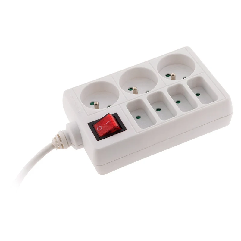 Bloc multiprise 4x6A + 3x16A - Blanc - Zenitech