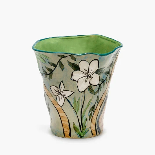 Vase au motif végétal peint à la main de Nadine Dewart - Serax