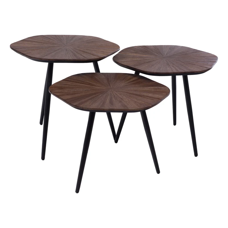 Table d'appoint ou bout de canapé en teck - 3 tailles