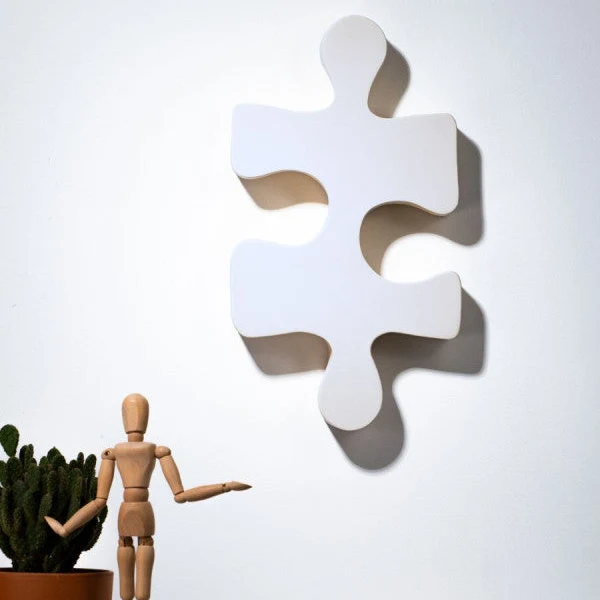 Pièce de puzzle en céramique à poser ou accrocher - Monochromic
