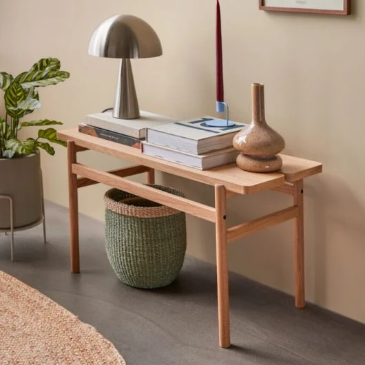 Banc en bois de chêne design épuré - Hübsch