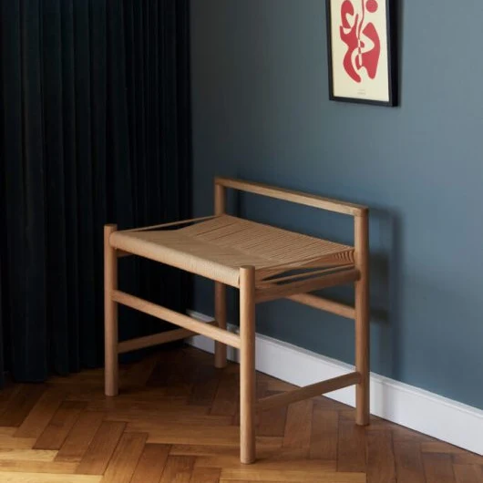 Banc en chêne et corde au style scandinave - Hübsch