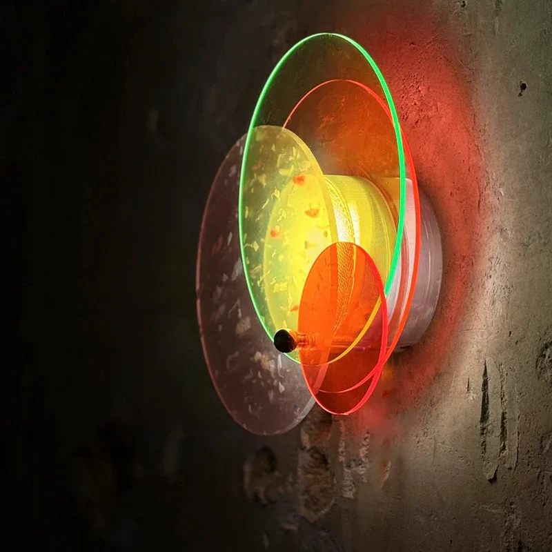 Lampe ou applique en plastique recyclé - bicolore