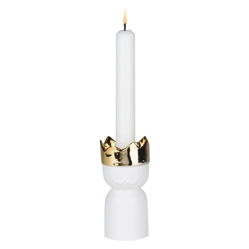 Bougeoir en porcelaine - Roi Mage (2 modèles)