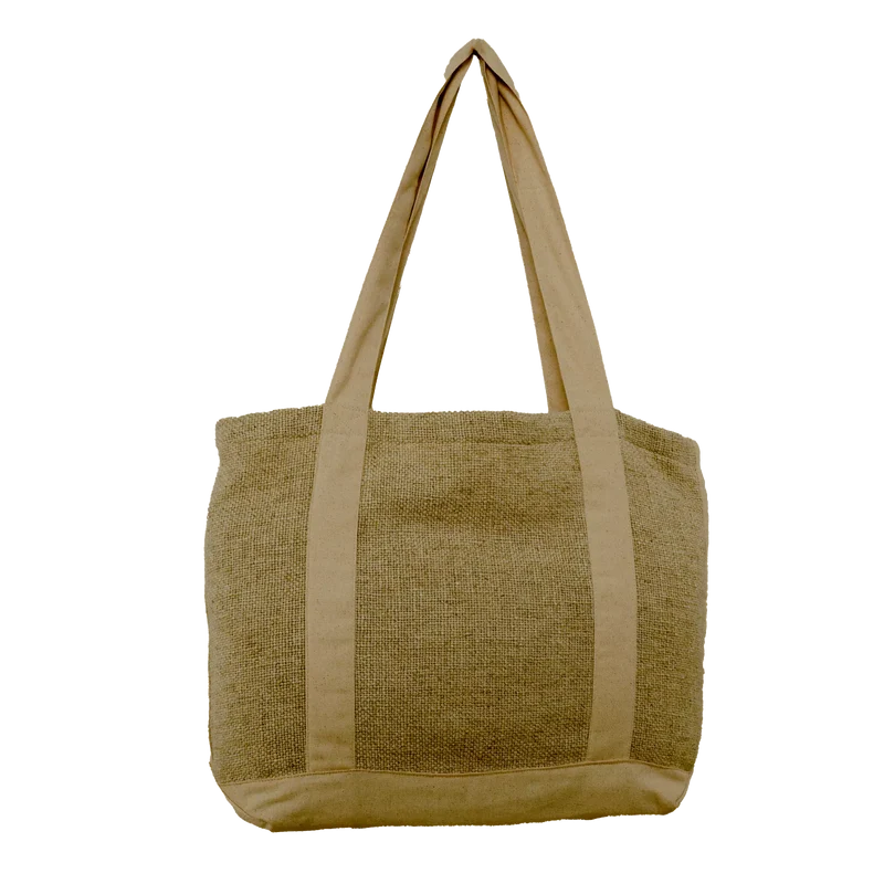 Sac cabas en tissage lin et coton - Haomy
