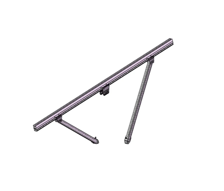 PV-ezRack SolarTerrace II-A, post brace for C-post with grounding
