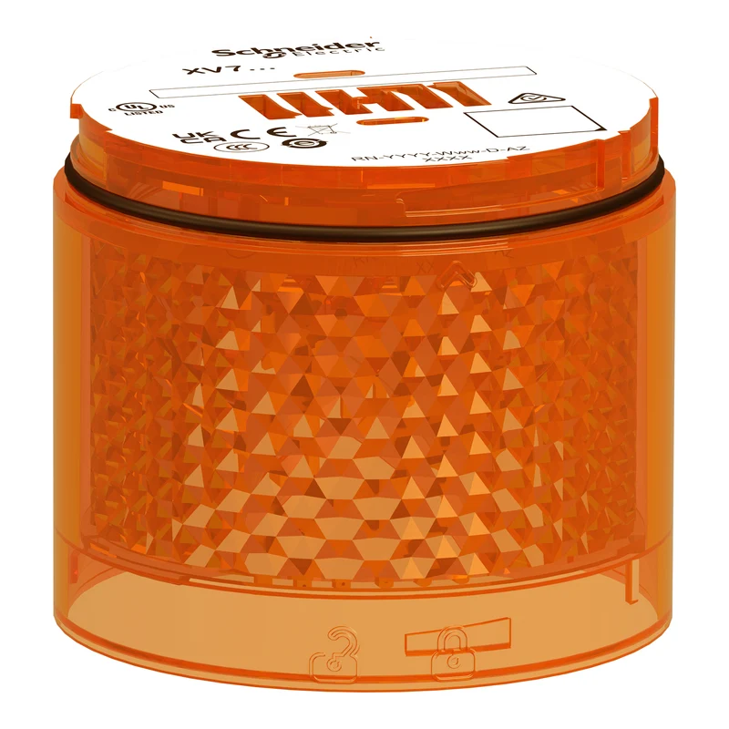 Light Module, Harmony XVB7 Modular Tower Light, orange, Ø70mm, flashing, coloured lens
