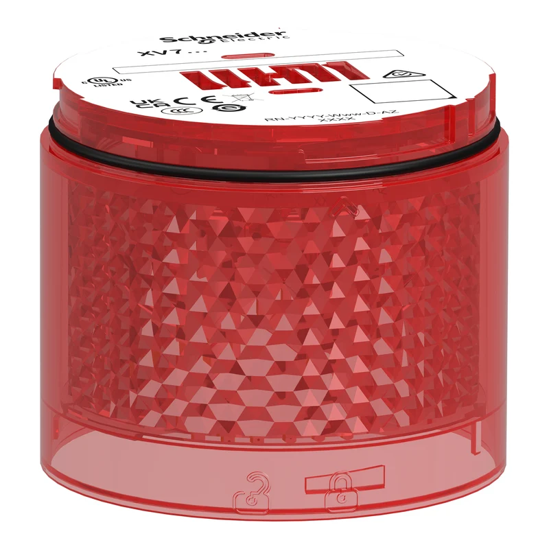 Light Module, Harmony XVB7 Modular Tower Light, red, Ø70mm, flashing, coloured lens