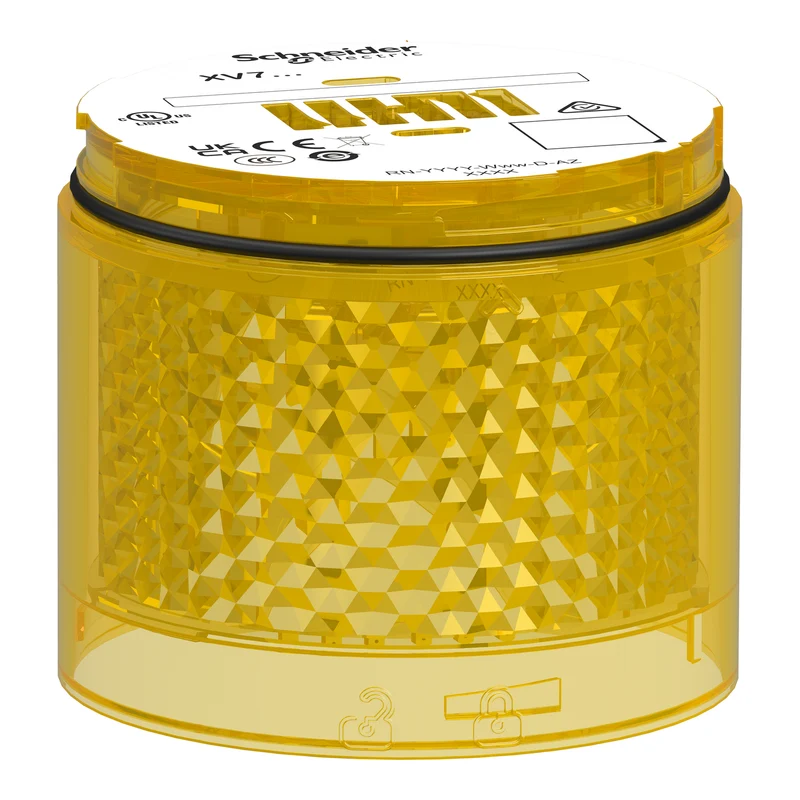 Light Module, Harmony XVB7 Modular Tower Light, yellow, Ø70mm, blinking, coloured lens