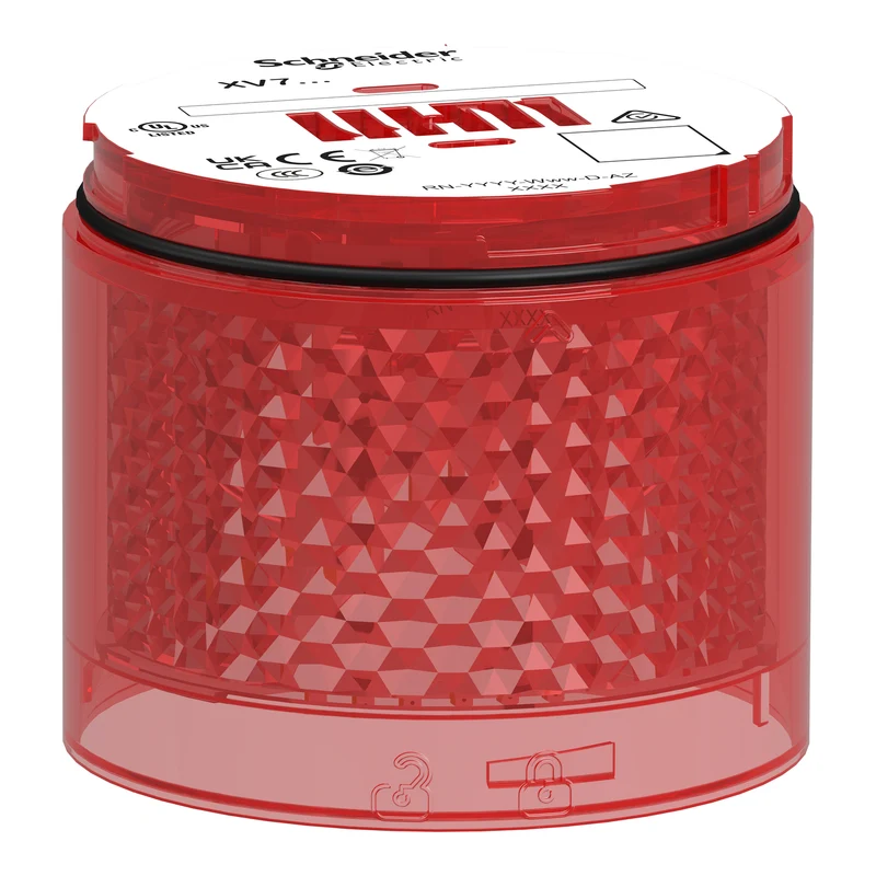 Light Module, Harmony XVB7 Modular Tower Light, red, Ø70mm, blinking, coloured lens