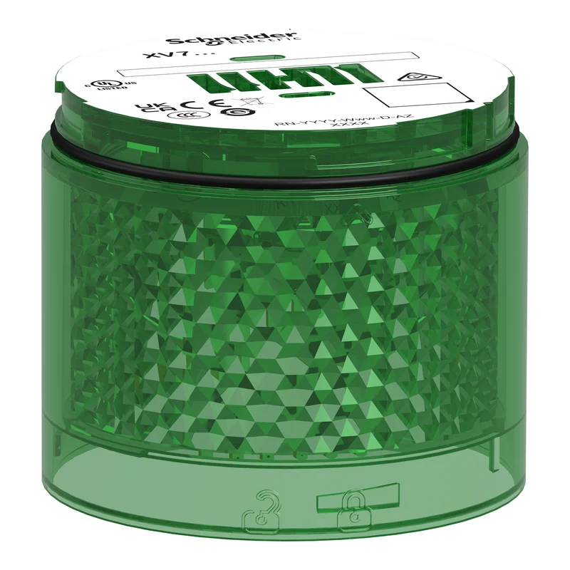 Light Module, Harmony XVB7 Modular Tower Light, green, Ø70mm, flashing, coloured lens
