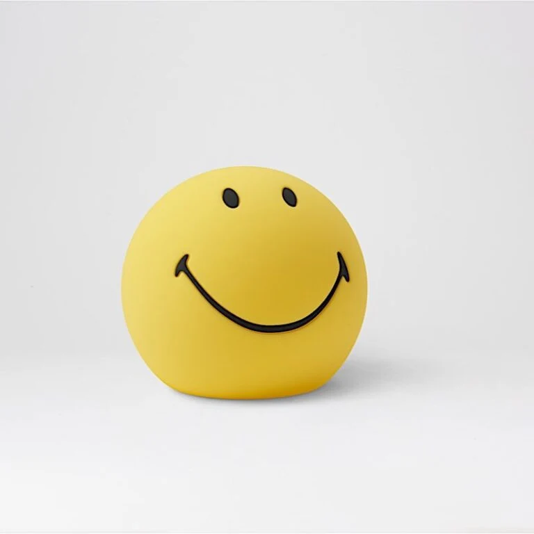 Mini veilleuse en silicone - Smiley jaune