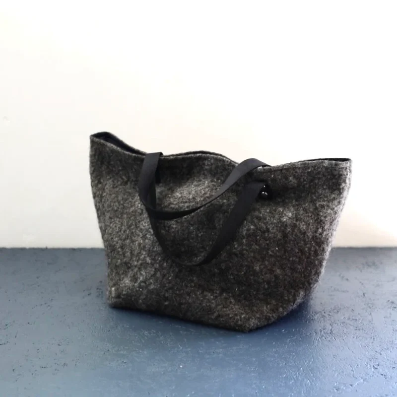 Sac cabas en laine française - Fabrication artisanale de Bretagne