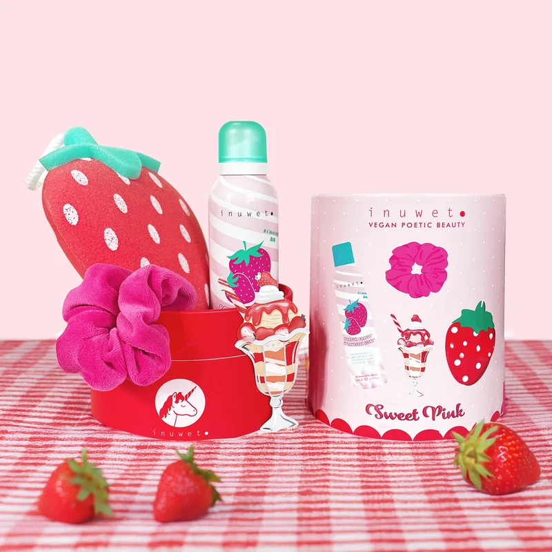 Coffret Bain enfant, parfum fraise - Inuwet